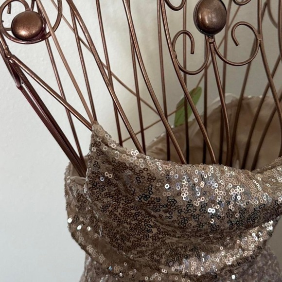 Windsor – Sequin Bodycon Mini Dress – Women's Size 5 – Champagne Gold – NWT - Picture 3 of 5